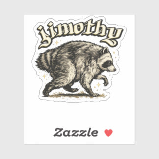 Jimothy Viral Waschbär Lustiger Müll Panda Aufkleber
