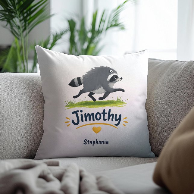 Jimothy Viraler Waschbär Lustiger Müll-Panda-Wildl Kissen (Von Creator hochgeladen)