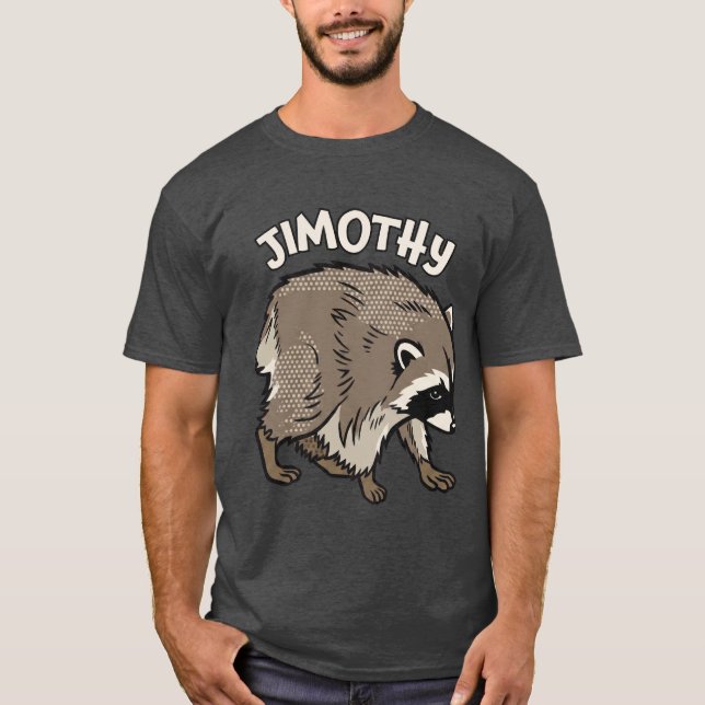 Jimothy Waschbär Comic Style Tier T-Shirt (Vorderseite)