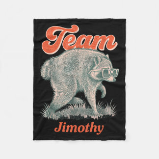Jimothy Waschbär Lustiger Müll Waschbär Team Jimot Fleecedecke