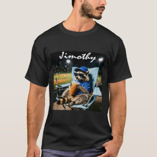 Jimothy Waschbär trinkt eisgekühlten Kaffee Baseba T-Shirt