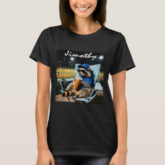 Jimothy Waschbär trinkt eisgekühlten Kaffee Baseba T-Shirt