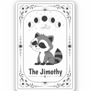 Jimothy Waschbär Viraler Trend Cute Lustig Motivie Aufkleber