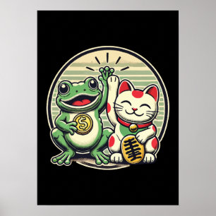 Jin Chan und Maneki Neko - Glück und Wohlstand Poster