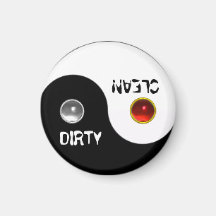 JIN JANG DIRTY CLEAN DISHWASHER MAGNET