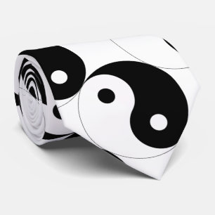 JIN JANG Schwarz-weiß Krawatte