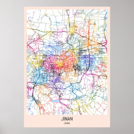 Jinan China City Map Poster