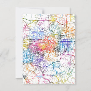 Jinan China City Map Postkarte