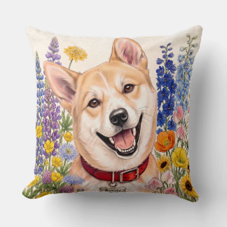 Jindo-Hund und Sibirischer Husky-Wurfkissen Kissen