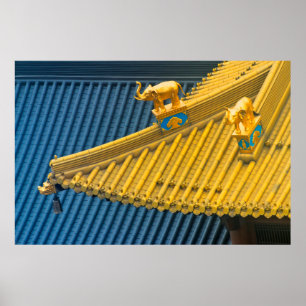 Jing'an-Tempel   Architektonische Details Poster
