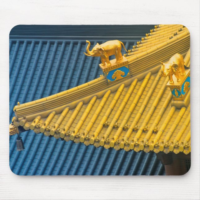 Jing'an Temple | Architekturdetails Mousepad (Vorne)