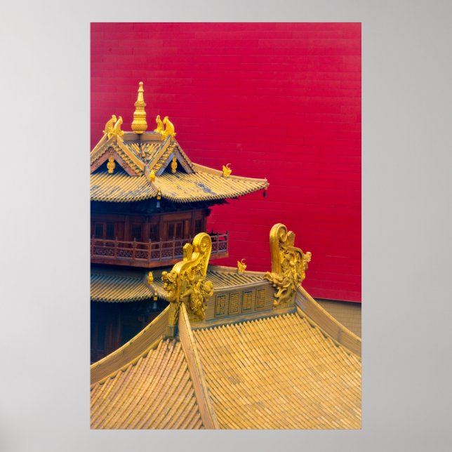 Jing'an Temple, Shanghai, China Poster (Vorne)