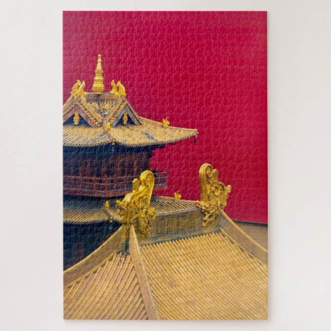 Jing'an Temple, Shanghai, China Puzzle (Vertikal)