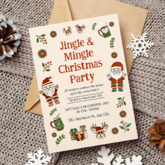 Jingel und Mingel Weihnachts-Party Einladung