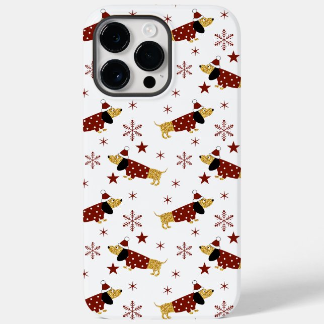 Jingle All the Dackel Way Case-Mate iPhone Hülle (Rückseite)