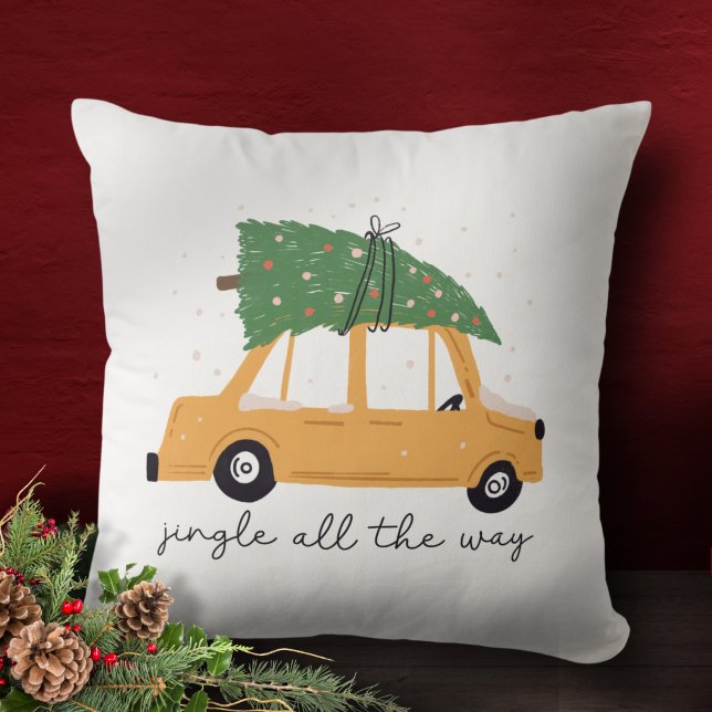 Jingle All The Way Car und Weihnachtsbaumurlaub Kissen (Von Creator hochgeladen)