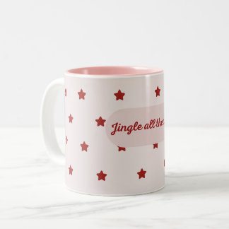 “Jingle All the Way” Cozy Christmas Mug Zweifarbige Tasse