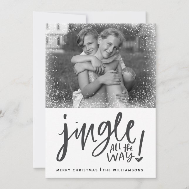 Jingle All The Way | Modernes Foto Schneeheihen (Vorderseite)
