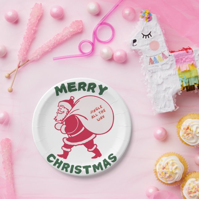 Jingle All The Way Pappteller (Party)