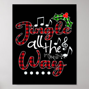 Jingle All The Way Roter Buffalo Karo Weihnachten  Poster