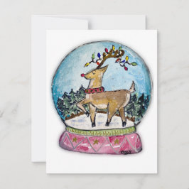 Jingle All The Way Rudolph Christmas Card Dankeskarte