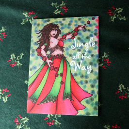 Jingle all Way Belly Dancer Cards Feiertagskarte