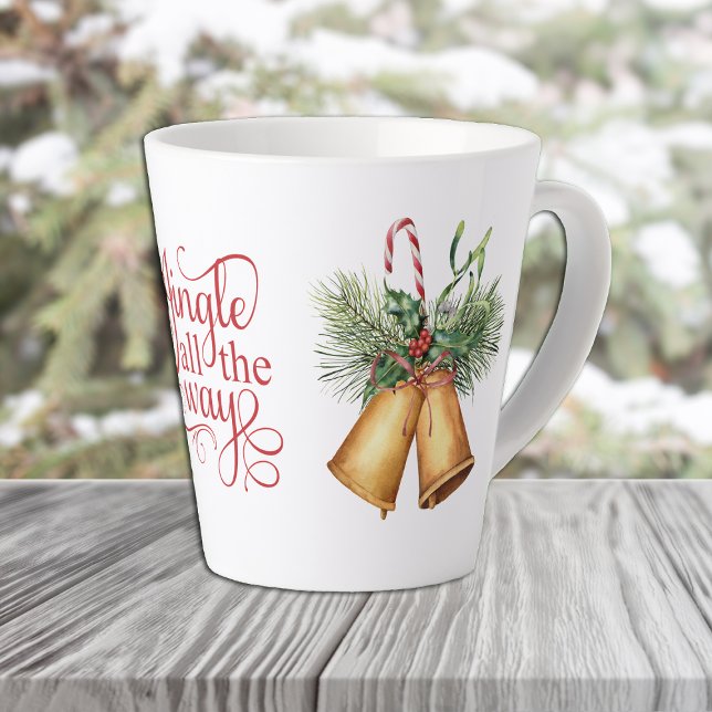 Jingle All Way Christmas Bells Latte Tasse (Von Creator hochgeladen)