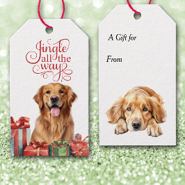 Jingle All Way Golden Retriever Dog Weihnachten Geschenkanhänger