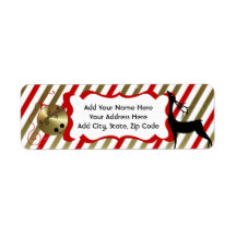 Jingle All-Way-Rücksendeadressen-Aufkleber