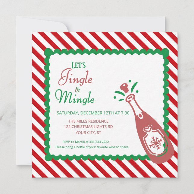 Jingle and Mingle Christmas Holiday Cocktail Party (Vorderseite)