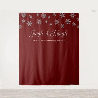 Jingle and Mingle Christmas Party Background Wandteppich