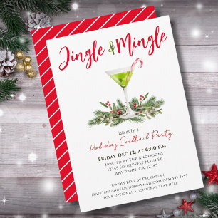 Jingle and Mingle Festliche Cocktailparty Einladung