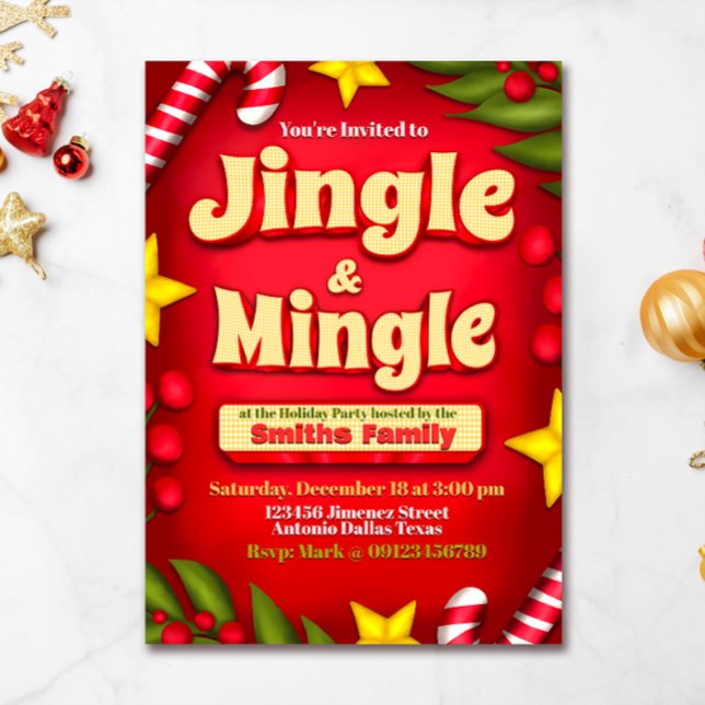 Jingle and Mingle Holiday Einladung (Von Creator hochgeladen)