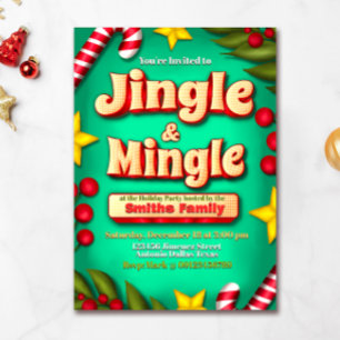 Jingle and Mingle Holiday - Türkis Einladung