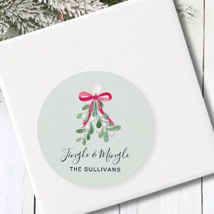 Jingle And MIngle Mistelgrün Weihnachten Geschenkanhänger