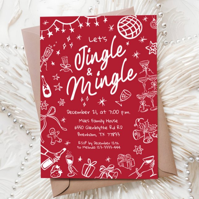 Jingle and Mingle Party Invite, Christmas Party Einladung (Von Creator hochgeladen)