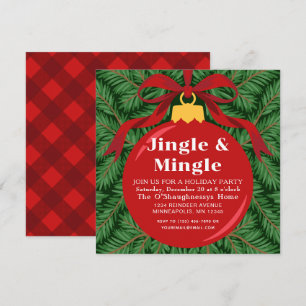 Jingle And Mingle Weihnachts-Cocktailparty Einladung