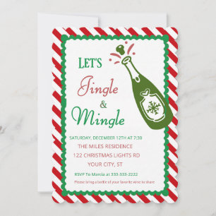 Jingle and Mingle Weihnachtsfeier Cocktailparty Einladung