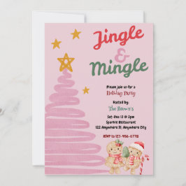 Jingle And Mingle Weihnachtsfeier-Einladung Einladung