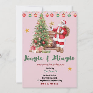 Jingle And Mingle Weihnachtsfeier-Einladung Einladung
