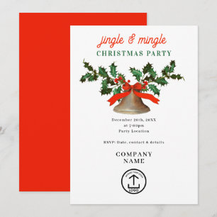 Jingle and Mingle Weihnachtsfeier Geschäfts-Weihna Einladung