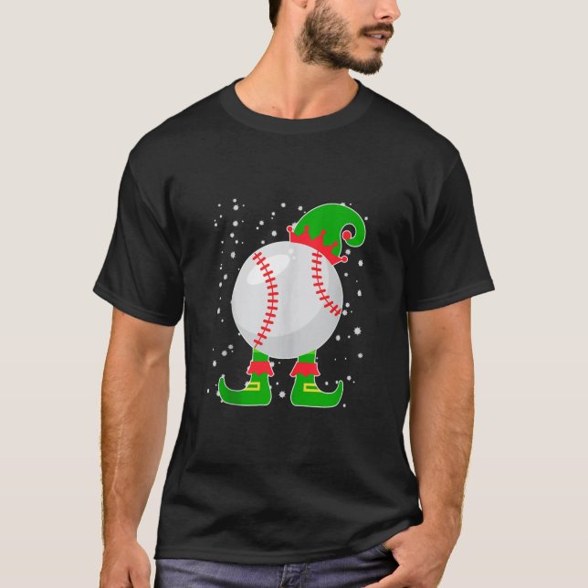Jingle Ballers Christmas BaseBall Xmas Elf Squad H T-Shirt (Vorderseite)