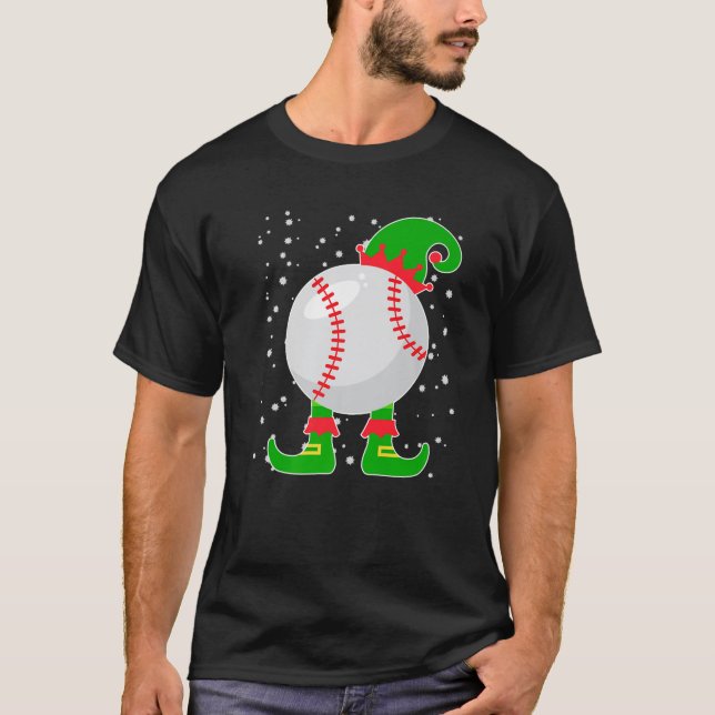 Jingle Ballers Christmas BaseBall Xmas Elf Squad H T-Shirt (Vorderseite)