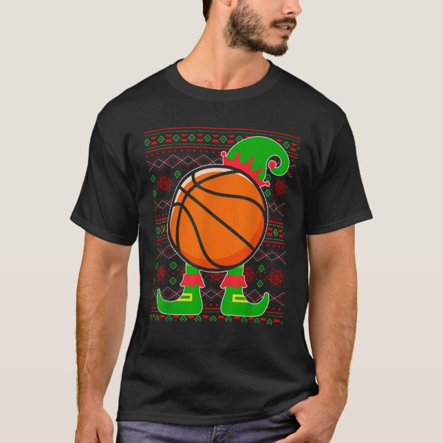 Jingle Ballers Christmas Basket Ball Xmas Elf Squa T-Shirt (Vorderseite)