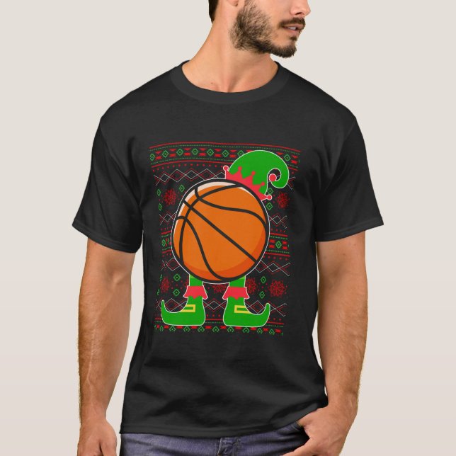 Jingle Ballers Christmas Basket Ball Xmas Elf Squa T-Shirt (Vorderseite)