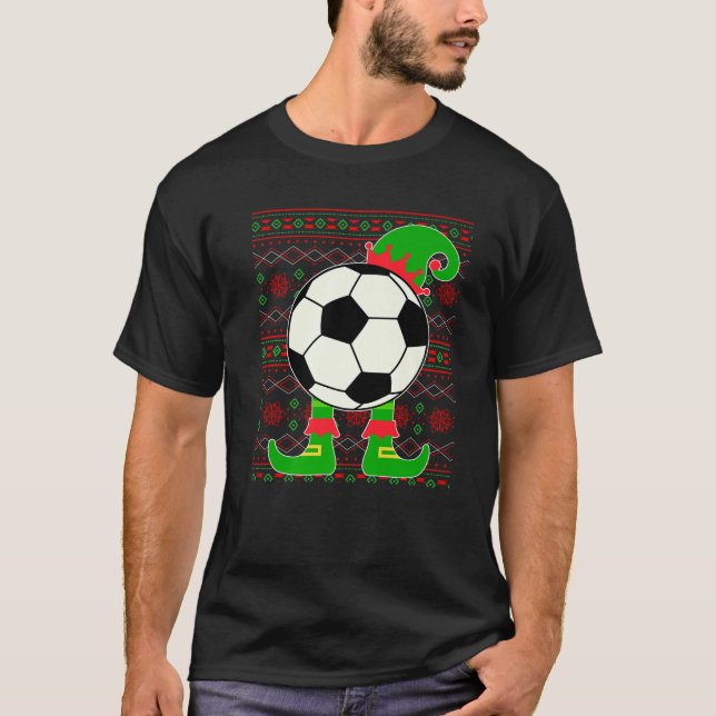 Jingle Ballers Christmas Soccer Ball Xmas Elf Squa T-Shirt (Vorderseite)