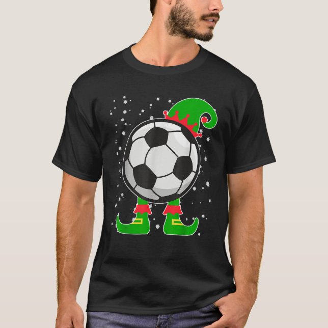 Jingle Ballers Christmas Soccer Ball Xmas Elf Squa T-Shirt (Vorderseite)