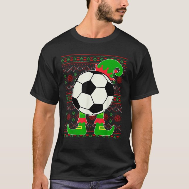 Jingle Ballers Christmas Soccer Ball Xmas Elf Squa T-Shirt (Vorderseite)