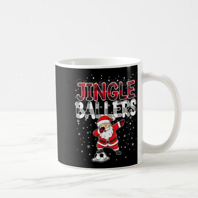 Jingle Ballers Santa Football Christmas Soccer Pla Kaffeetasse (Rechts)