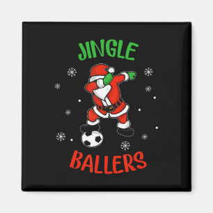 Jingle Ballers Weihnachtsfußball Santa Football Magnet